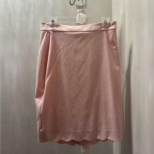ELLE Blush Pink Scallop Hem Pencil Skirt NWT Size 4